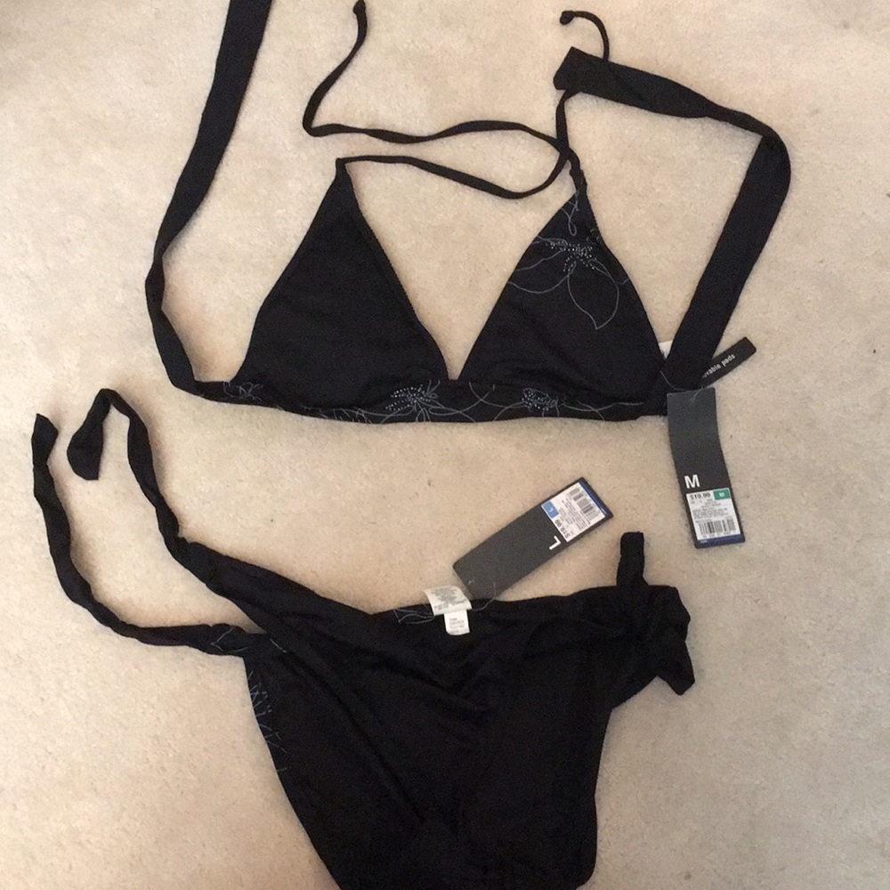 Black and gray bikini.